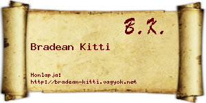 Bradean Kitti névjegykártya