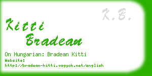 kitti bradean business card